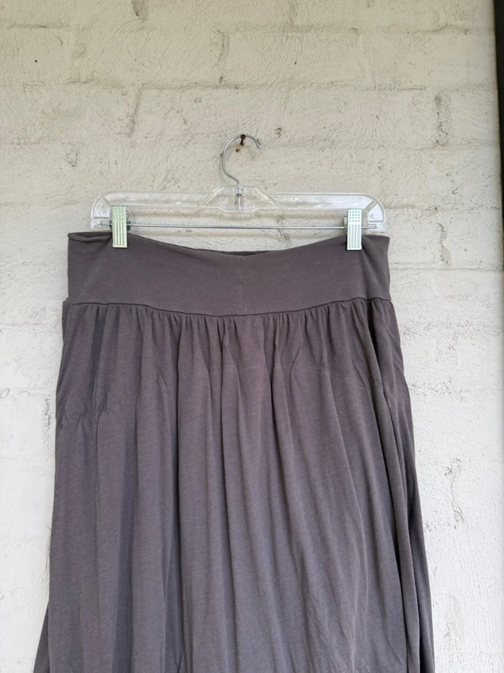 Garnet Hill Favorite Knit Maxi Skirt Dark Ashwood Size PL - Picture 6 of 12